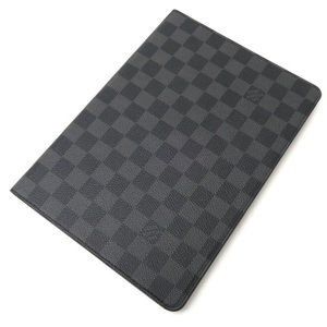 Louis Vuitton Graphite Folio Gray iPad Case Air2 N61248 Damier